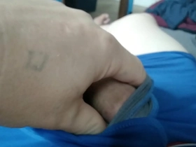Bmw4420x has a growing bulge pulls my cock out, hard tease myself stroke my cock