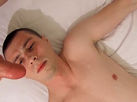 Brown Hair Bareback Receiving Facial Cum Loads