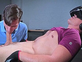 Wesley Woods And Tyler Roberts In Vr Helmet Dude Gets A Real Nice Real Sloppy Blowjob - Falcon Studio