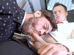 Hottest Porn Clip Homo Brunette Check , Take A Look With Brent North And James Fox