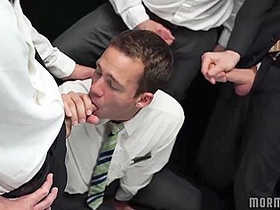 Younger Mormon Boy Gets Blow-banged In The Dark Room