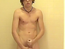 Masturbation Session With Twink Bathing And Slowly Moaning