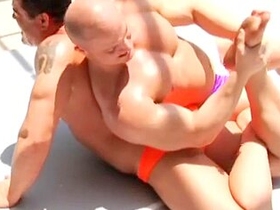 Muscle Jobber Chaos Receives Destroyed And Sleepered Wrestling