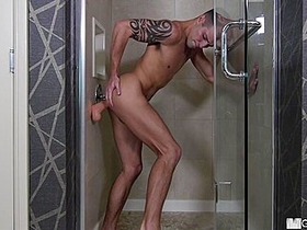 Casey Everett And Fx Rios - Suction Cup Toy Masturbation And Shower Anal