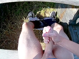 Caught By A Jogger Just When I Cuming...risky Public/outdoors