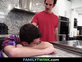 FamilyTwink.com ? Step Dad Exploding his Stepson's Bottom at Breakfast - Dakota Lovell, Greg McKeon